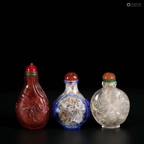 a group of chinese glass snuff bottles