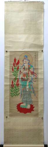 chinese zhang daqian's buddha painting