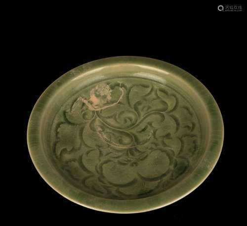 chinese celadon glazed porcelain dish