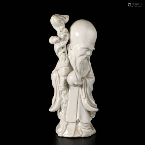 chinese white glazed porcelain figure ornament