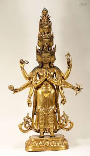 Qing Dynasty - Gilt Buddha Statue