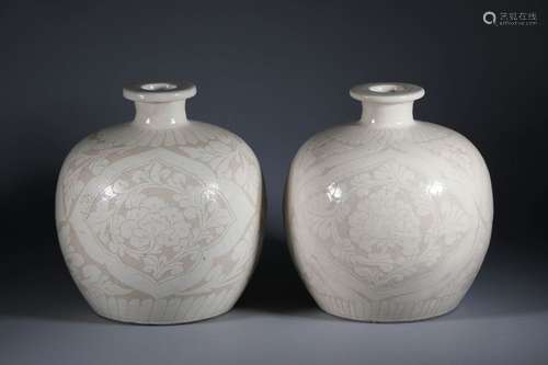 Song Dynasty - Pair of Cizhou Ware Vase