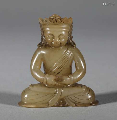 Yuan Dynasty - Hetian Jade Buddha