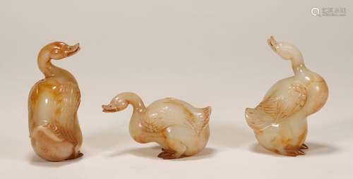 Han Dynasty - Set of Jade Goose