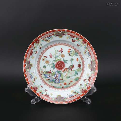 A famille-rose 'floral' dish