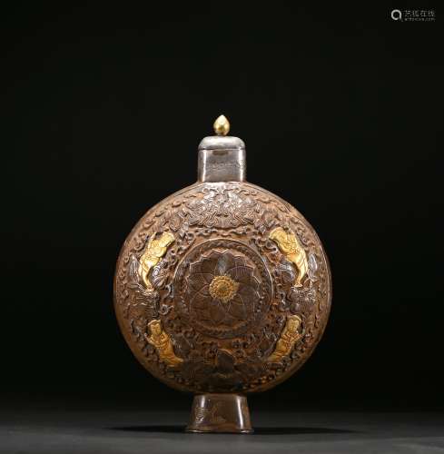 A gilt-silver moonflask