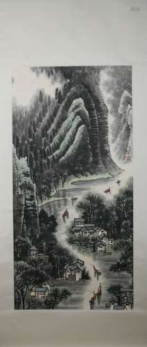 A Li keran's landscape painting