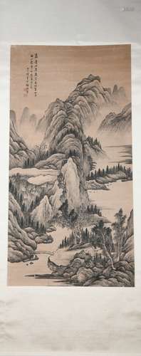 A Zhang cining's landscape painting