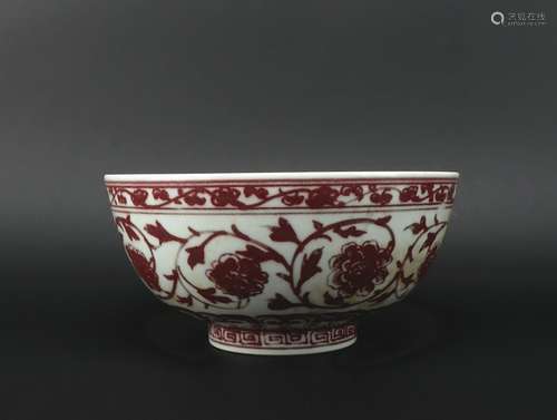 A copper-red-glazed bowl