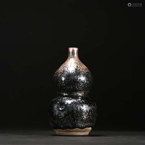 A flambe glazed vase