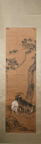 A Zhao mengfu's sheep painting