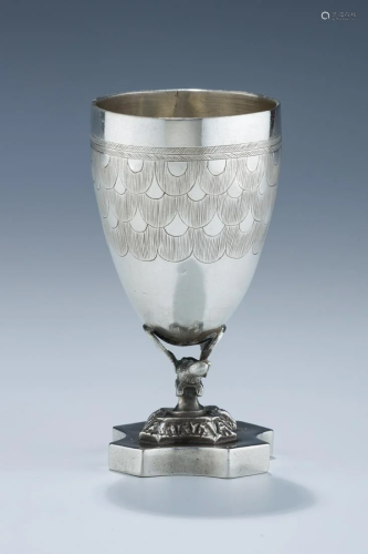 AN EARLY SILVER KIDDUSH CUP