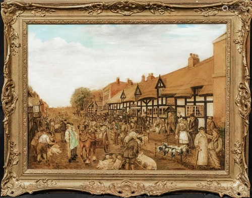 Shropshire Street Market Oil Painting