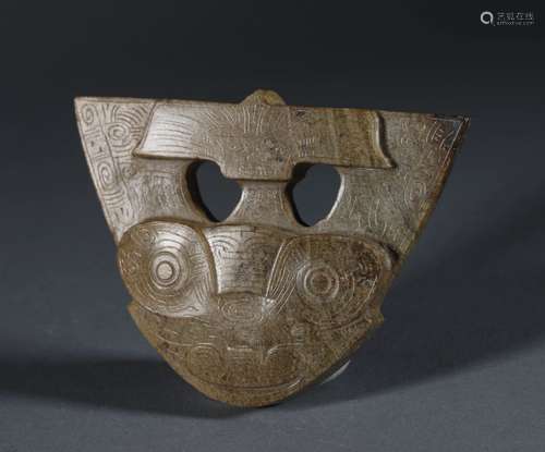 Liangzhu Culture - Face Shape Jade Pendant