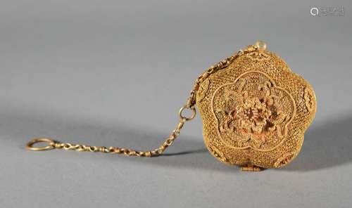 Qing Dynasty - Pure Gold Sachet