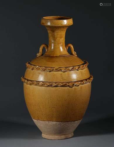 Tang Dynasty - Yellow Glaze Vase