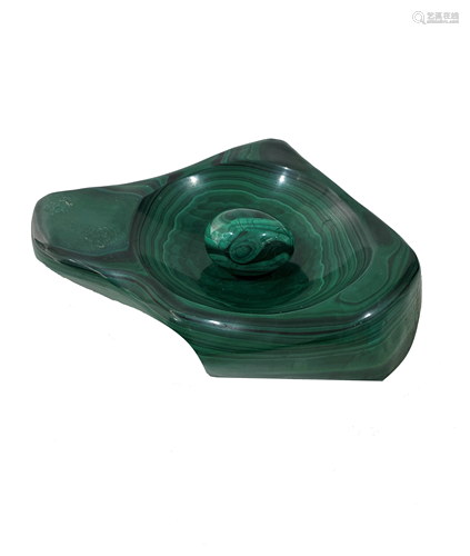 Malachite ashtray decoration piece