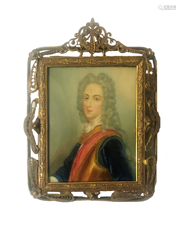 European Hand Painted Potrait Plaque