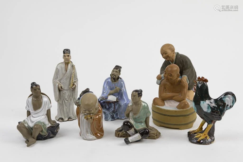 GROUP OF SEVEN CHINESE FIGURES