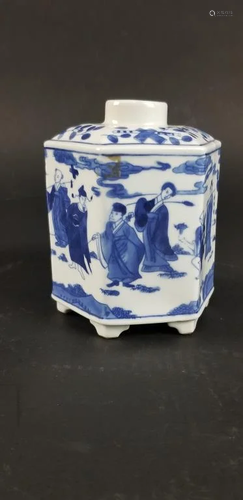 CHINESE BLUE AND WHITE JAR