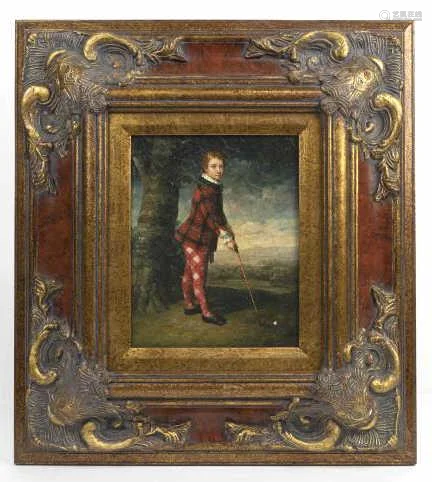 FRAMED OIL PAINTING OF A NOBLE BOY