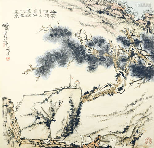 潘天寿 山水 纸本立轴