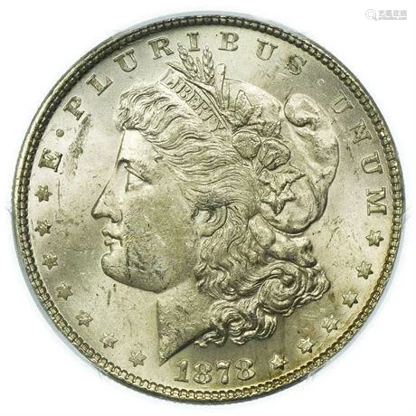 1878 7TF Reverse of '78 Morgan Dollar PCGS MS-63