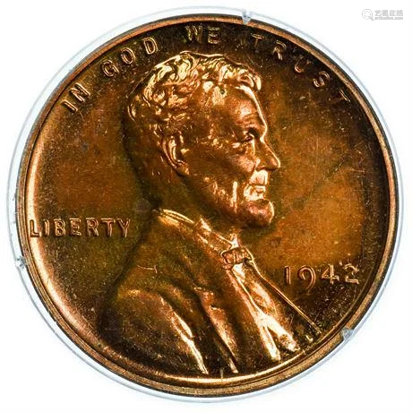 1942 Lincoln Wheat Cent PCGS MS-64 RB