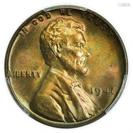 1941 Lincoln Wheat Cent PCGS MS-66 RB