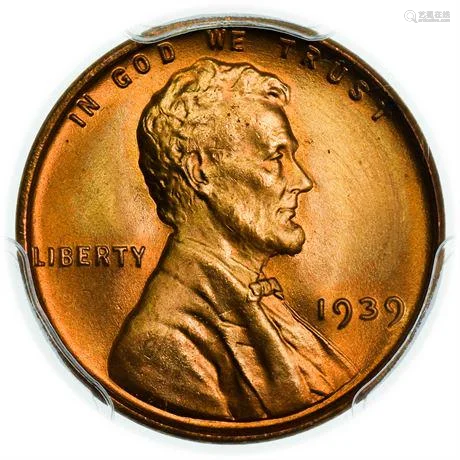 1939 Lincoln Wheat Cent PCGS MS-66 RD