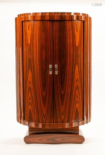 An Art Deco Style Rosewood Cabinet Height 64 x width 39