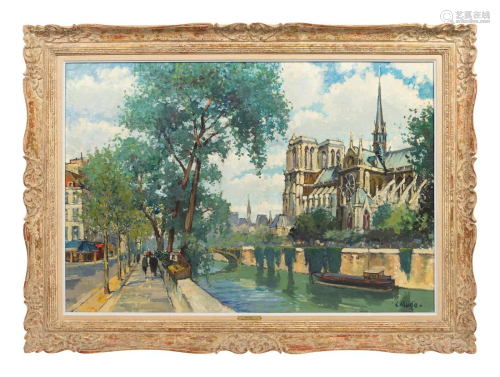 Constanine Kluge (French, 1912 - 2003) Notre Dame