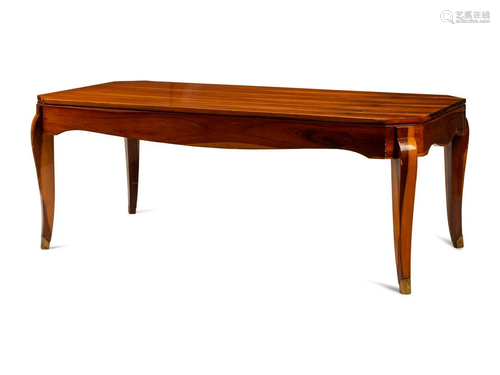 An Art Deco Style Dining Table Height 30 x width 79 x