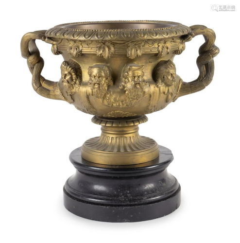 A Grand Tour Bronze Warwick Vase after the Antique