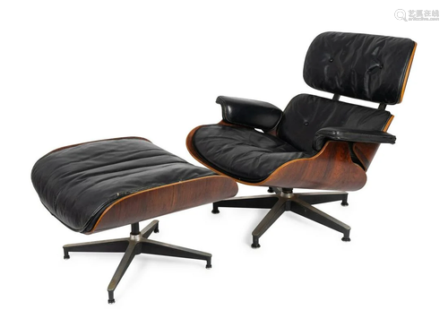 A Herman Miller Charles and Ray Eames Lounge Chair