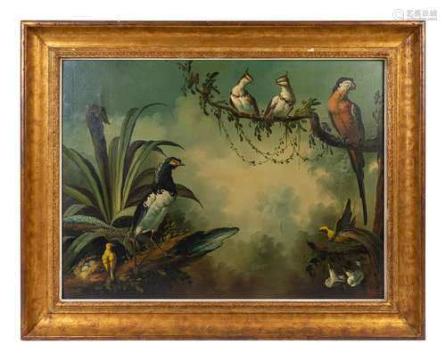 American School (19th Century) Tropical Birds