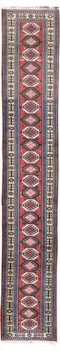 A Machine Made Bakhtiari/Caucasian Runner 21 feet x 3