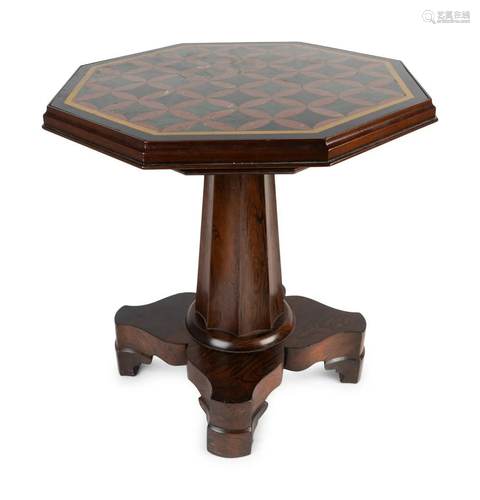 A Regency Rosewood Adjustable Height Piano Stool