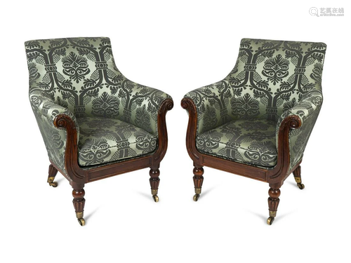 A Pair of Regency Bergeres Attributed to Gillows