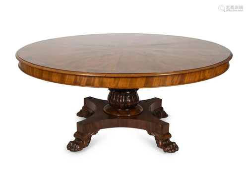 A Regency Mahogany Inlaid Center Table