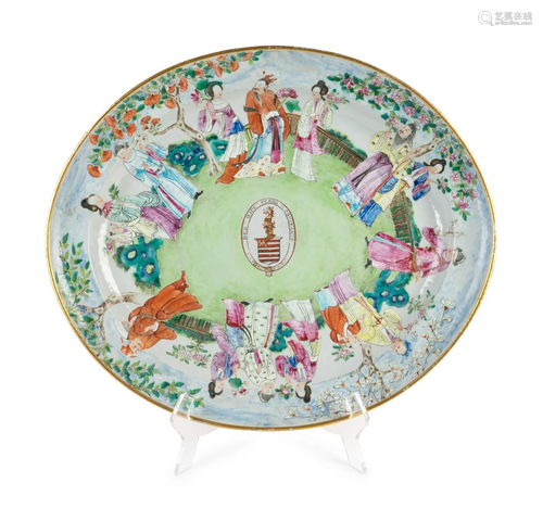 A Chinese Export Famille Rose Porcelain Large Meat Dish