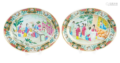 A Pair of Chinese Export Famille Rose Porcelain