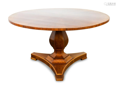 A Regency Style Inlaid Mahogany Tilt-Top Center Table