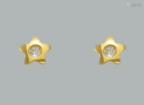 NEW 14K YELLOW GOLD STUD CZ EARRINGS SCREW BACK S…