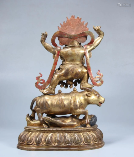 A Gilt Bronze Dharmaraja