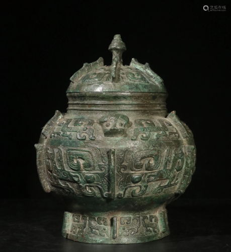 A Bronze Beast Yi Wine Vessel