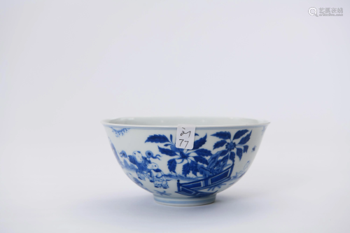 A Blue and White Bowls Qing Style