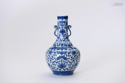 A Blue and White Vase Qianlong Style