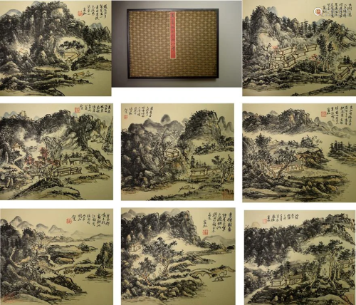A Chinese Album Painting By Huang Binhong