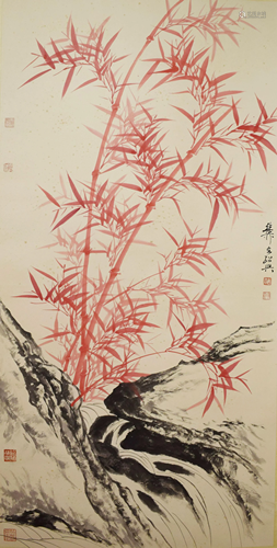 A Chinese Scroll Painting By Xie Zhiliu